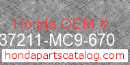 Honda 37211-MC9-670 genuine part number image