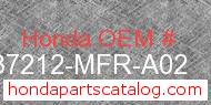 Honda 37212-MFR-A02 genuine part number image