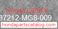 Honda 37212-MG8-009 genuine part number image