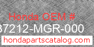 Honda 37212-MGR-000 genuine part number image