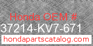 Honda 37214-KV7-671 genuine part number image