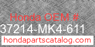 Honda 37214-MK4-611 genuine part number image
