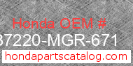 Honda 37220-MGR-671 genuine part number image
