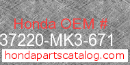 Honda 37220-MK3-671 genuine part number image