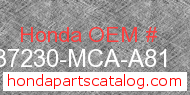 Honda 37230-MCA-A81 genuine part number image