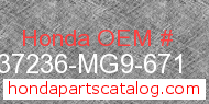 Honda 37236-MG9-671 genuine part number image