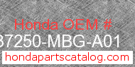 Honda 37250-MBG-A01 genuine part number image
