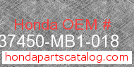 Honda 37450-MB1-018 genuine part number image