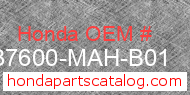 Honda 37600-MAH-B01 genuine part number image