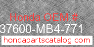 Honda 37600-MB4-771 genuine part number image
