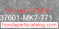Honda 37601-MK7-771 genuine part number image