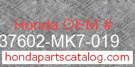 Honda 37602-MK7-019 genuine part number image