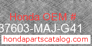 Honda 37603-MAJ-G41 genuine part number image
