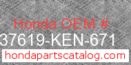 Honda 37619-KEN-671 genuine part number image