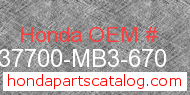Honda 37700-MB3-670 genuine part number image