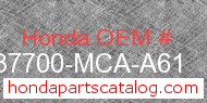 Honda 37700-MCA-A61 genuine part number image