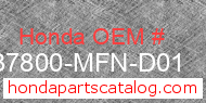 Honda 37800-MFN-D01 genuine part number image