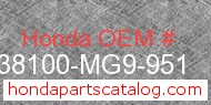 Honda 38100-MG9-951 genuine part number image