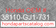 Honda 38110-GJ1-731 genuine part number image