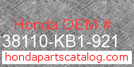 Honda 38110-KB1-921 genuine part number image