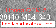 Honda 38110-MB4-640 genuine part number image