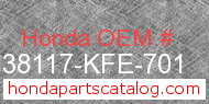 Honda 38117-KFE-701 genuine part number image