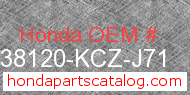 Honda 38120-KCZ-J71 genuine part number image