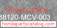 Honda 38120-MCV-003 genuine part number image