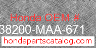 Honda 38200-MAA-671 genuine part number image