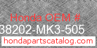 Honda 38202-MK3-505 genuine part number image