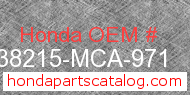 Honda 38215-MCA-971 genuine part number image