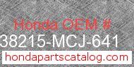 Honda 38215-MCJ-641 genuine part number image