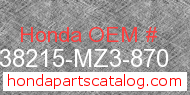 Honda 38215-MZ3-870 genuine part number image