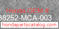 Honda 38252-MCA-003 genuine part number image