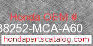 Honda 38252-MCA-A60 genuine part number image