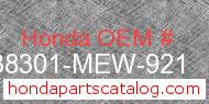 Honda 38301-MEW-921 genuine part number image