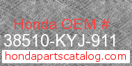 Honda 38510-KYJ-911 genuine part number image