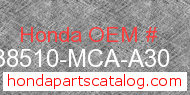 Honda 38510-MCA-A30 genuine part number image