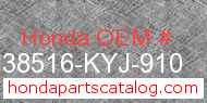 Honda 38516-KYJ-910 genuine part number image