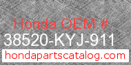 Honda 38520-KYJ-911 genuine part number image