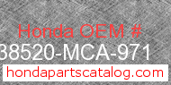 Honda 38520-MCA-971 genuine part number image