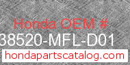 Honda 38520-MFL-D01 genuine part number image