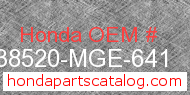 Honda 38520-MGE-641 genuine part number image