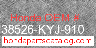 Honda 38526-KYJ-910 genuine part number image
