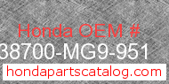 Honda 38700-MG9-951 genuine part number image