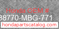 Honda 38770-MBG-771 genuine part number image