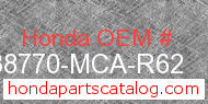 Honda 38770-MCA-R62 genuine part number image