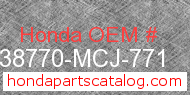 Honda 38770-MCJ-771 genuine part number image