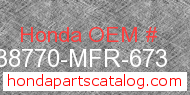 Honda 38770-MFR-673 genuine part number image