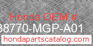 Honda 38770-MGP-A01 genuine part number image